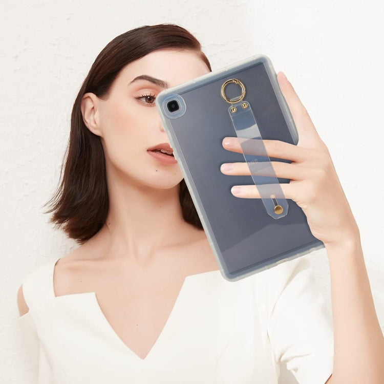 For Samsung Galaxy Tab A7 Lite Wristband Holder PC Hybrid TPU Soft Tablet Case(Blue) by bashfashion