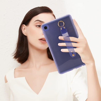 For Samsung Galaxy Tab A11 / A9 Wristband Holder PC Hybrid TPU Soft Tablet Case(Purple) by bashfashion