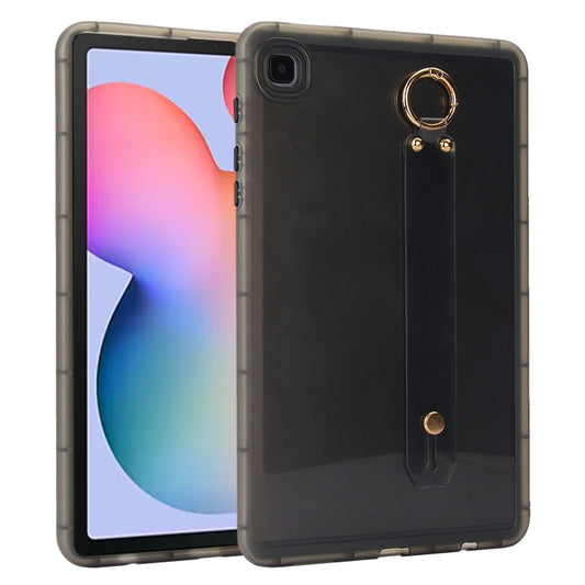 For Samsung Galaxy Tab S6 Lite 2024 / 2022 Wristband Holder PC Hybrid TPU Soft Tablet Case(Black) by bashfashion