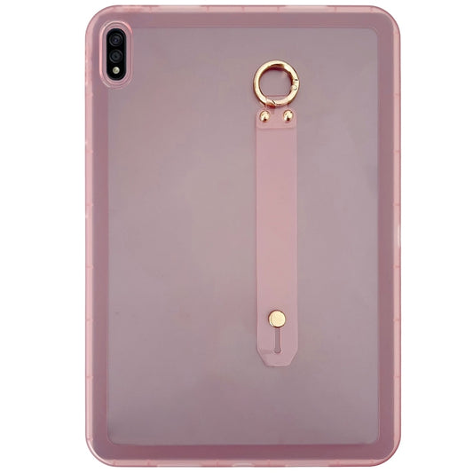 For Samsung Galaxy Tab S9 / S8 / S7 Wristband Holder PC Hybrid TPU Soft Tablet Case(Pink) by bashfashion
