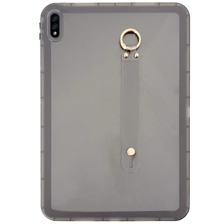 For Samsung Galaxy Tab S9 / S8 / S7 Wristband Holder PC Hybrid TPU Soft Tablet Case(Black) by bashfashion