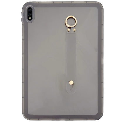 For Samsung Galaxy Tab S9 / S8 / S7 Wristband Holder PC Hybrid TPU Soft Tablet Case(Black) by bashfashion