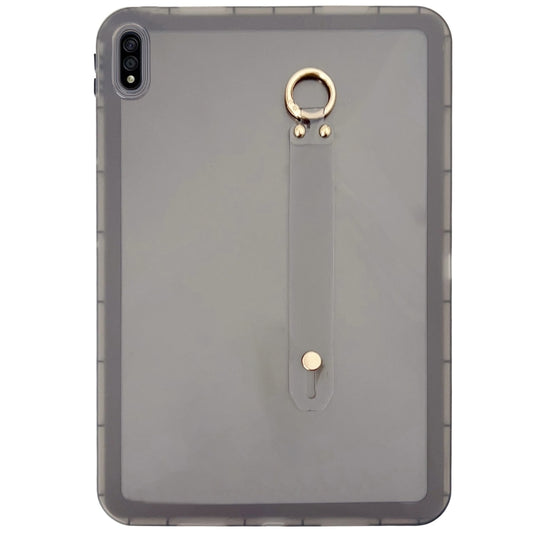 For Samsung Galaxy Tab S9 / S8 / S7 Wristband Holder PC Hybrid TPU Soft Tablet Case(Black) by bashfashion