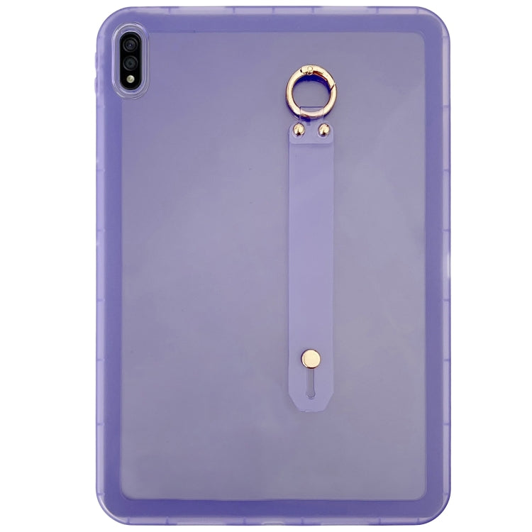 For Samsung Galaxy Tab S9 / S8 / S7 Wristband Holder PC Hybrid TPU Soft Tablet Case(Purple) by bashfashion