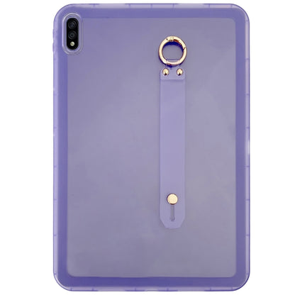 For Samsung Galaxy Tab S9 / S8 / S7 Wristband Holder PC Hybrid TPU Soft Tablet Case(Purple) by bashfashion