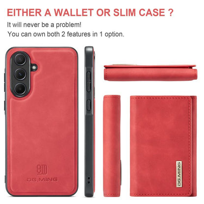 For Samsung Galaxy A56 5G DG.MING M1 Series 3-Fold Multi Card Wallet + Magnetic Phone Case(Red) by DG.MING
