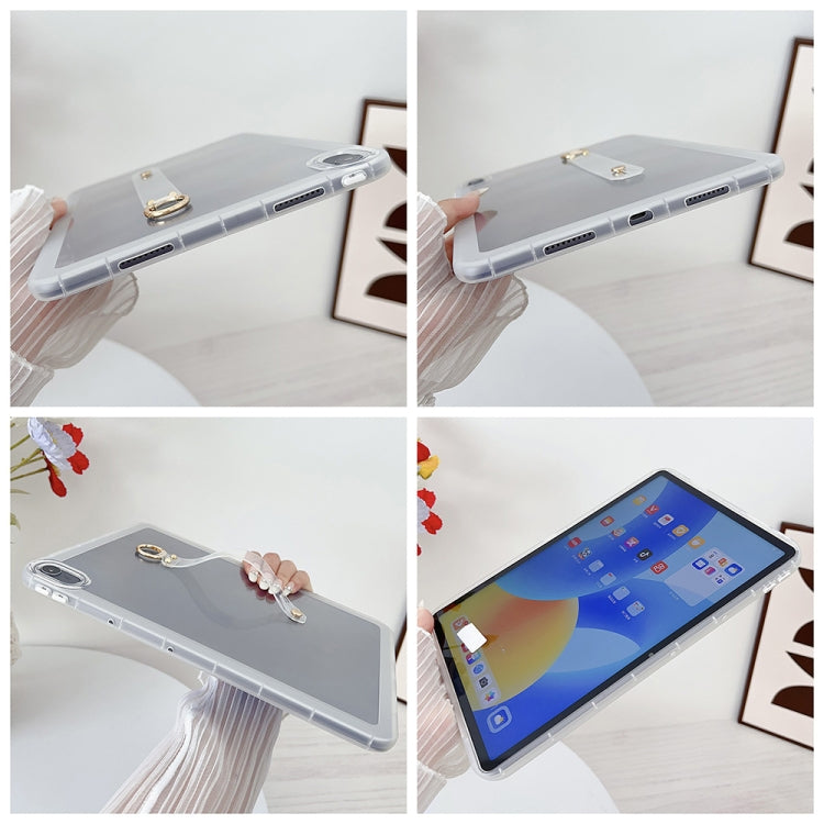 For Honor Pad X8 10.1 inch Wristband Holder PC Hybrid TPU Soft Tablet Case(Pink) by bashfashion