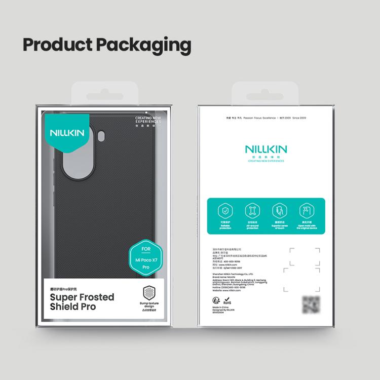 For Xiaomi Poco X7 Pro NILLKIN Frosted Shield Pro PC + TPU Phone Case(Black) by NILLKIN