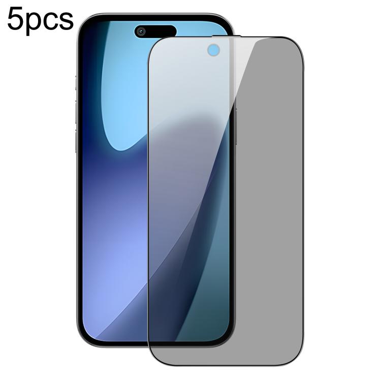 For iPhone Air 5pcs DUX DUCIS 0.33mm 9H High Aluminum Anti-spy HD Tempered Glass Film by DUX DUCIS