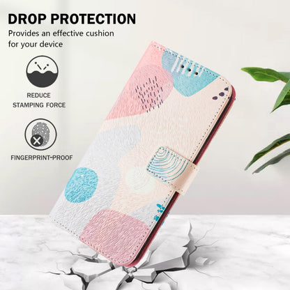 For iPhone 16e Art Colored Drawing Pattern Leather Phone Case(Graffiti puzzle) by bashfashion