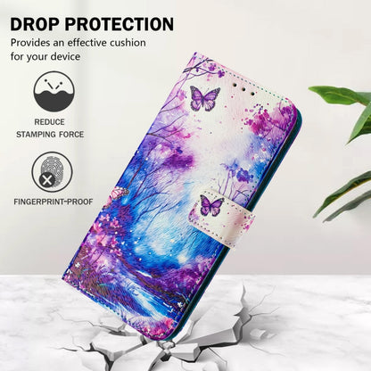 For iPhone 16e Art Colored Drawing Pattern Leather Phone Case(Dreamland) by bashfashion