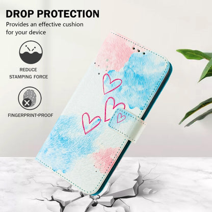 For iPhone 16e Art Colored Drawing Pattern Leather Phone Case(LOVE ME) by bashfashion