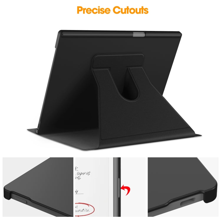 For reMarkable Paper Pro Voltage Holder Rotation Smart Leather Tablet Case(Black) by bashfashion
