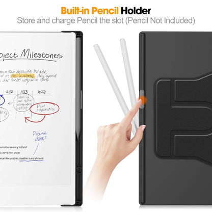 For reMarkable Paper Pro Voltage Holder Rotation Smart Leather Tablet Case(Black) by bashfashion
