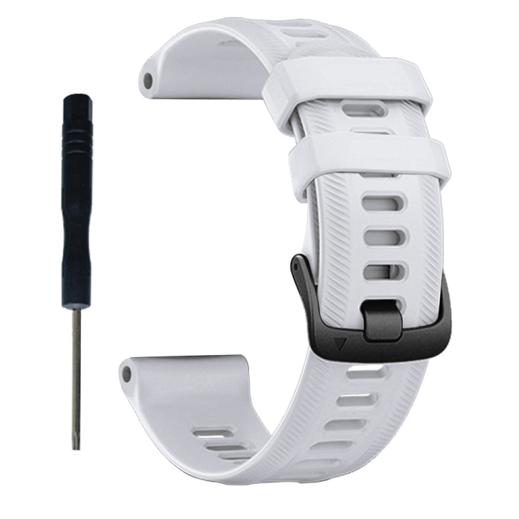 For Garmin Forerunner 955 Official Twill Silicone Watch Band(White) by bashfashion