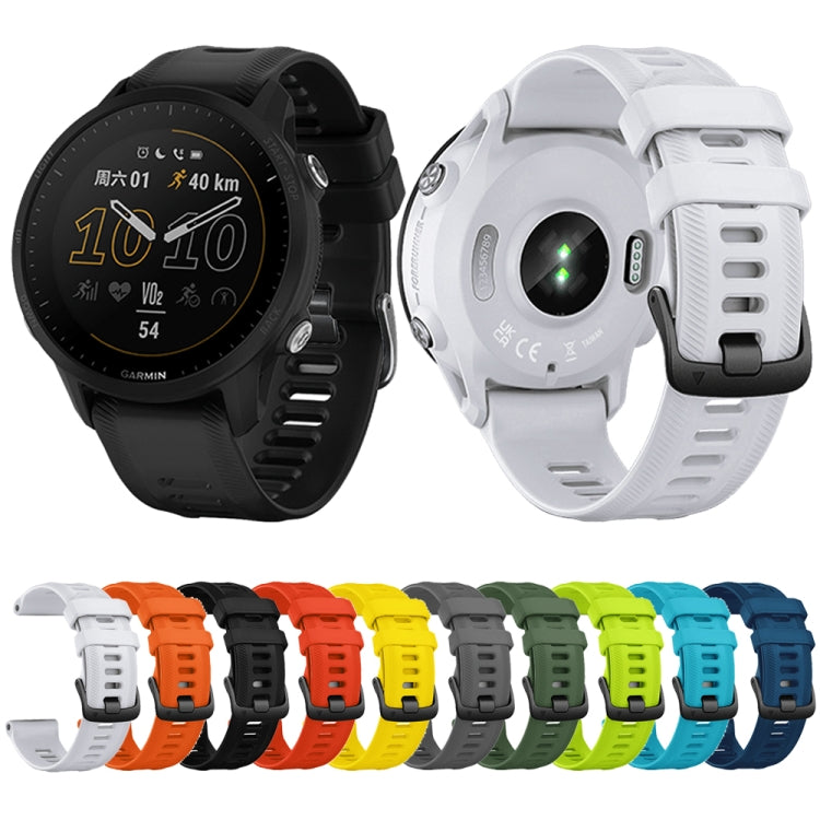 For Garmin Forerunner 955 Official Twill Silicone Watch Band(White) by bashfashion