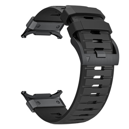 For Samsung Galaxy Watch Ultra 47mm / Ultra 2025 Steel Buckle Fluororubber Watch Band(Black) by bashfashion