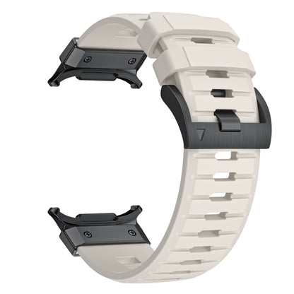 For Samsung Galaxy Watch Ultra 47mm / Ultra 2025 Steel Buckle Fluororubber Watch Band(Black Starlight) by bashfashion