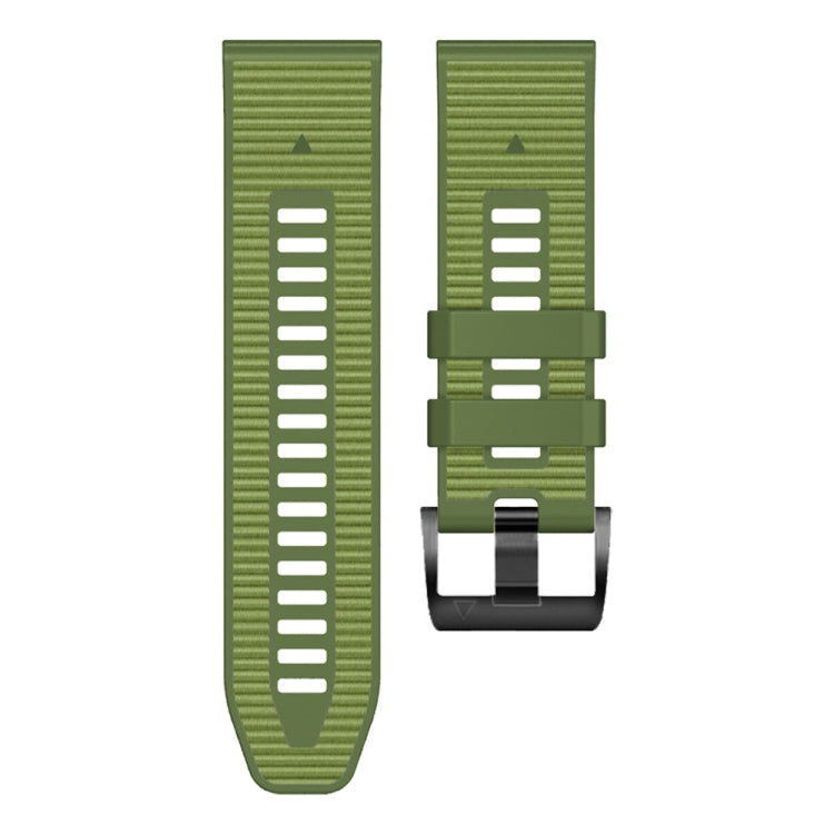 For Garmin 26mm Silicone Canvas Quick Release Watch Band(Army Green) by bashfashion