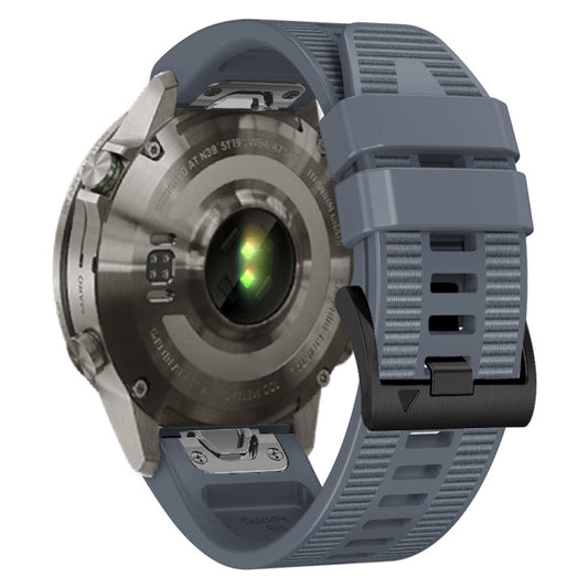 For Garmin 22mm Silicone Canvas Quick Release Watch Band(Grey) by bashfashion