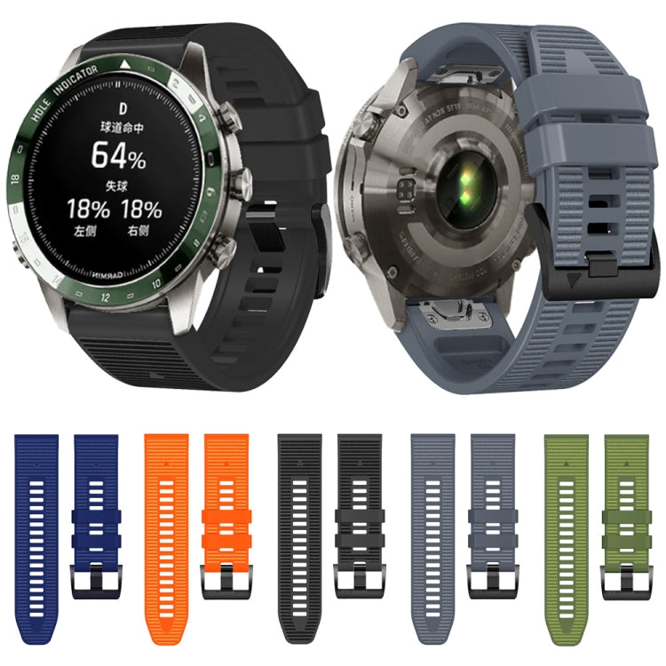 For Garmin 26mm Silicone Canvas Quick Release Watch Band(Army Green) by bashfashion