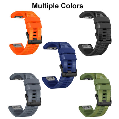 For Garmin 22mm Silicone Canvas Quick Release Watch Band(Grey) by bashfashion