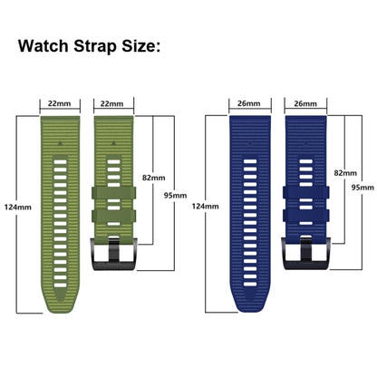 For Garmin 26mm Silicone Canvas Quick Release Watch Band(Grey) by bashfashion