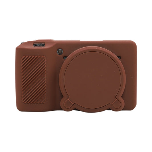 For Ricoh GR III Soft Silicone Protective Case(Coffee) by bashfashion