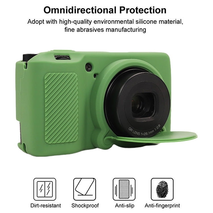 For Ricoh GR III Soft Silicone Protective Case(Green) by bashfashion