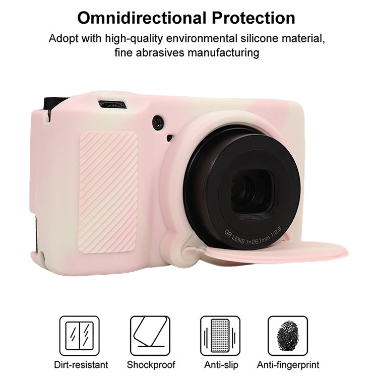 For Ricoh GR III Soft Silicone Protective Case(Mist Pink) by bashfashion