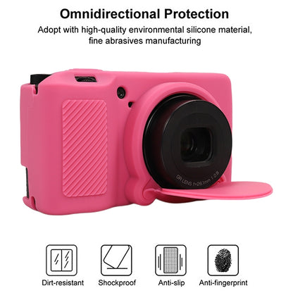 For Ricoh GR III Soft Silicone Protective Case(Rose Red) by bashfashion