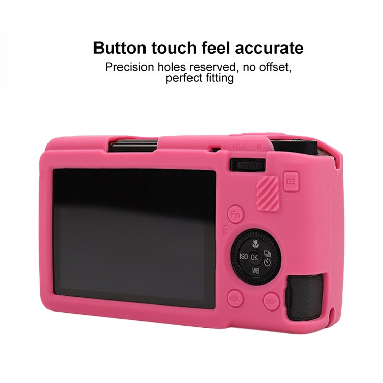 For Ricoh GR III Soft Silicone Protective Case(Rose Red) by bashfashion