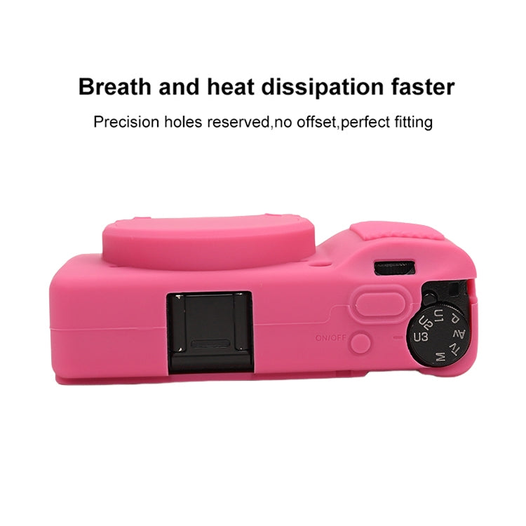 For Ricoh GR III Soft Silicone Protective Case(Rose Red) by bashfashion