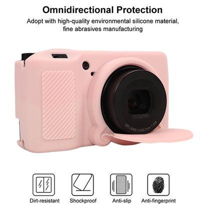 For Ricoh GR III Soft Silicone Protective Case(Sweet Smoke Pink) by bashfashion