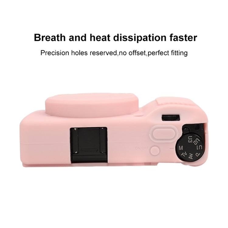 For Ricoh GR III Soft Silicone Protective Case(Sweet Smoke Pink) by bashfashion