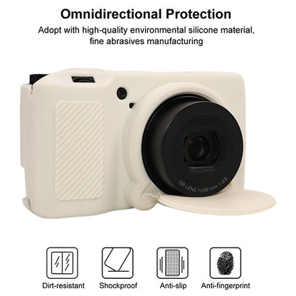 For Ricoh GR III Soft Silicone Protective Case(White) by bashfashion