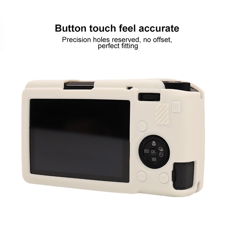 For Ricoh GR III Soft Silicone Protective Case(White) by bashfashion