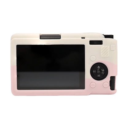 For Ricoh GR III Soft Silicone Protective Case(White Pink) by bashfashion