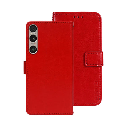 For Sony Xperia 1 VI idewei Crazy Horse Texture Leather Phone Case(Red) by idewei