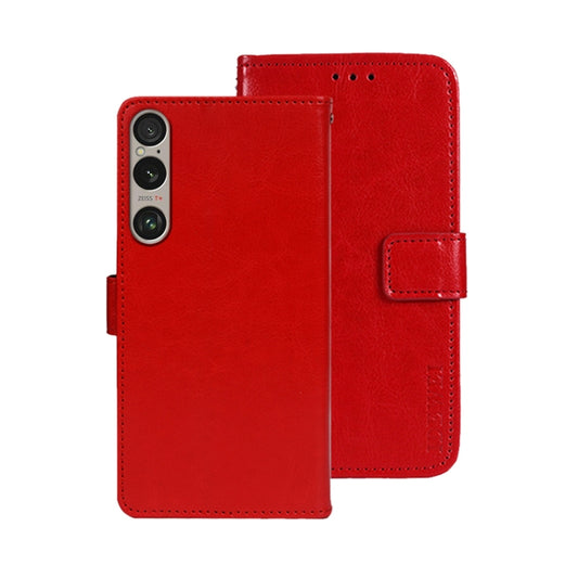 For Sony Xperia 1 VI idewei Crazy Horse Texture Leather Phone Case(Red) by idewei