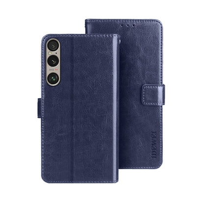 For Sony Xperia 1 VI idewei Crazy Horse Texture Leather Phone Case(Blue) by idewei
