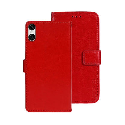 For Sony Xperia 10 VI idewei Crazy Horse Texture Leather Phone Case(Red) by idewei