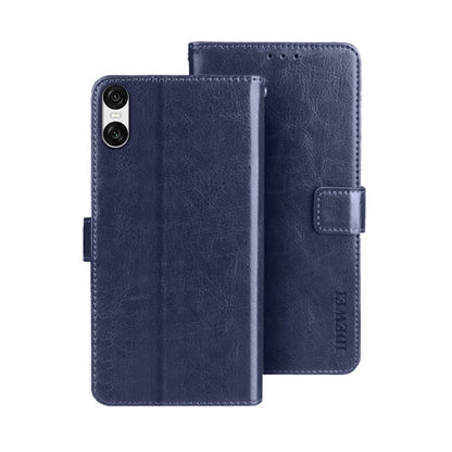 For Sony Xperia 10 VI idewei Crazy Horse Texture Leather Phone Case(Blue) by idewei