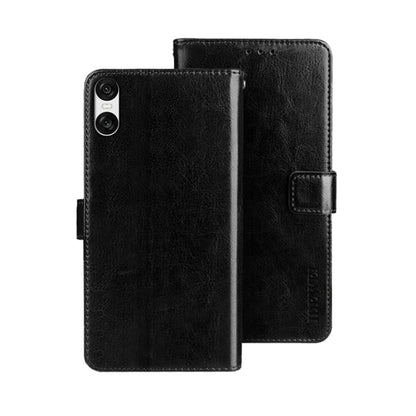 For Sony Xperia 10 VI idewei Crazy Horse Texture Leather Phone Case(Black) by idewei