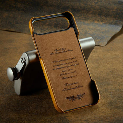 For iPhone Air Fierre Shann Retro Oil Wax Texture Card Slots PU Leather Phone Case(Yellow) by FIERRE SHANN