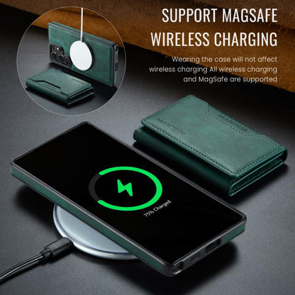 For Samsung Galaxy S25 Ultra 5G MAGKING K2 Series MagSafe RFID Card Bag Detachable Phone Case(Green) by MAGKING