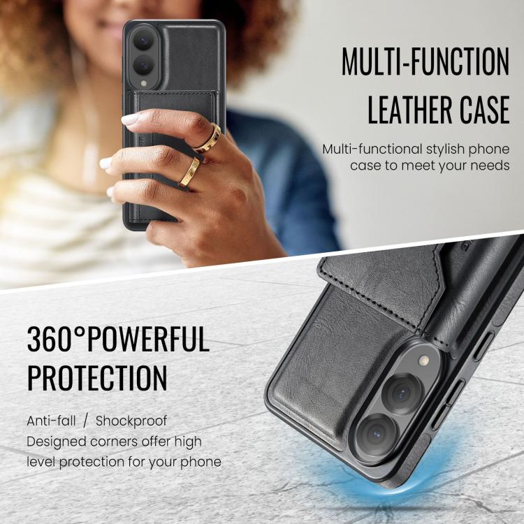 For Samsung Galaxy S25 Edge 5G MAGKING K2 Series MagSafe RFID Card Bag Detachable Phone Case(Black) by MAGKING