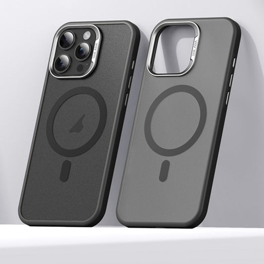 For iPhone 16 Pro Max SULADA Light Sand MagSafe Magnetic PC Hybrid TPU Phone Case(Black) by SULADA