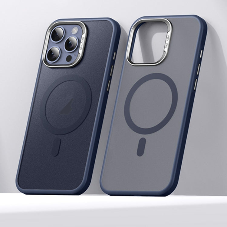 For iPhone 16 Pro SULADA Light Sand MagSafe Magnetic PC Hybrid TPU Phone Case(Blue) by SULADA