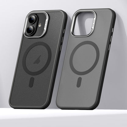 For iPhone 16 SULADA Light Sand MagSafe Magnetic PC Hybrid TPU Phone Case(Black) by SULADA